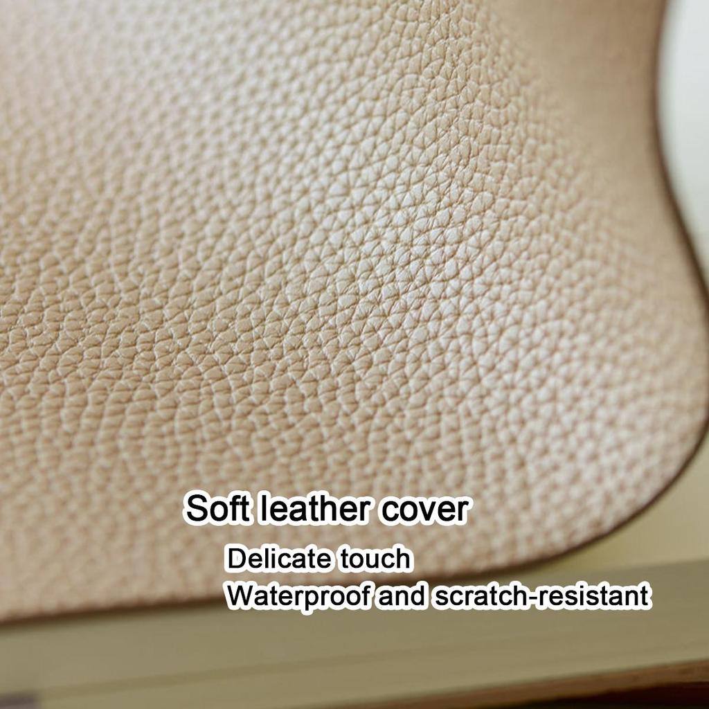 Thickened Leather Square Notebook, Handbook, Student Diary, Girl's Notepad, Travel Journal, Blank/grid Inner Pages, 100 Sheets 200 Pages