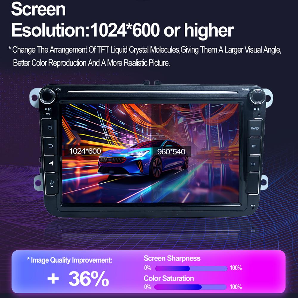 8-дюймовый Android автомобильный радиоприемник для Volkswagen VW Passat Touran Polo Golf Tiguan Skoda Seat Carplay мультимедийный плеер GPS Авторадио 2+64 ГБ