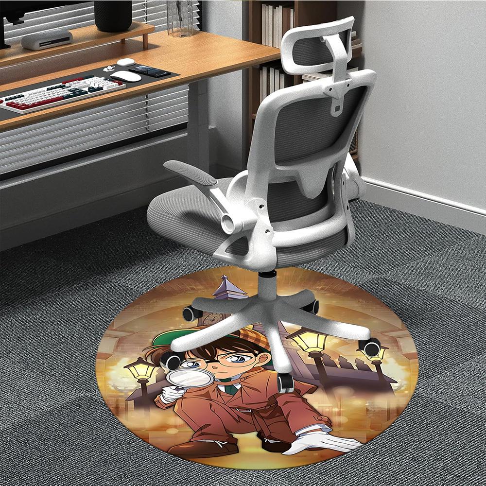 1PC Detective Conan Office Round Area Rug Suitable For Office, Under Office Chairs Bedroom Living Room Home Decor, Available in Various SizesT101