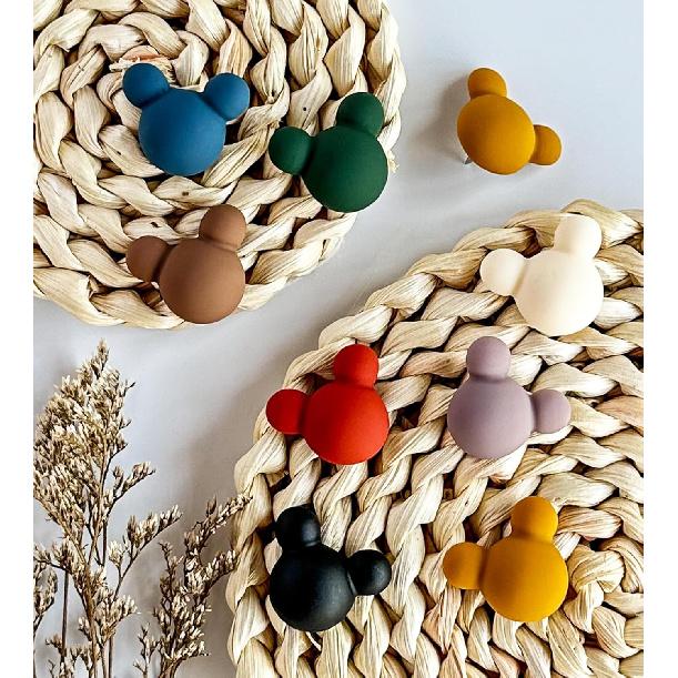 24 Pcs Cute Push p,Colorful Decorative thumbtacks,Mouse Push p,for Cork Board,Office or Home (24 Pcs- Velvet)