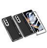 Кожаный чехол для телефона Samsung Z Fold 4 со слотом для стилуса, гальваническим покрытием и защитой камеры