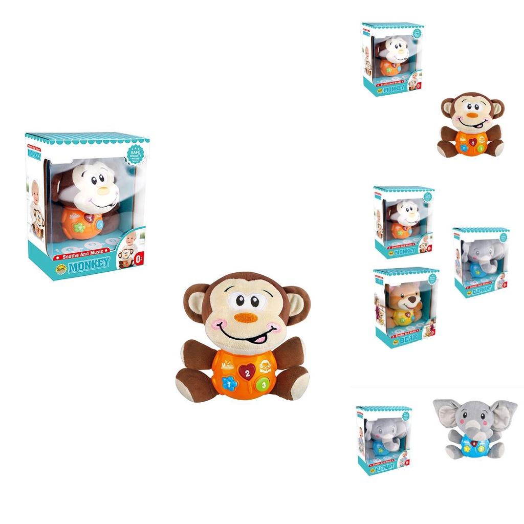 Plush Elephant Music Toy For Soothing Baby's Senses And Stimulating Growth And Development