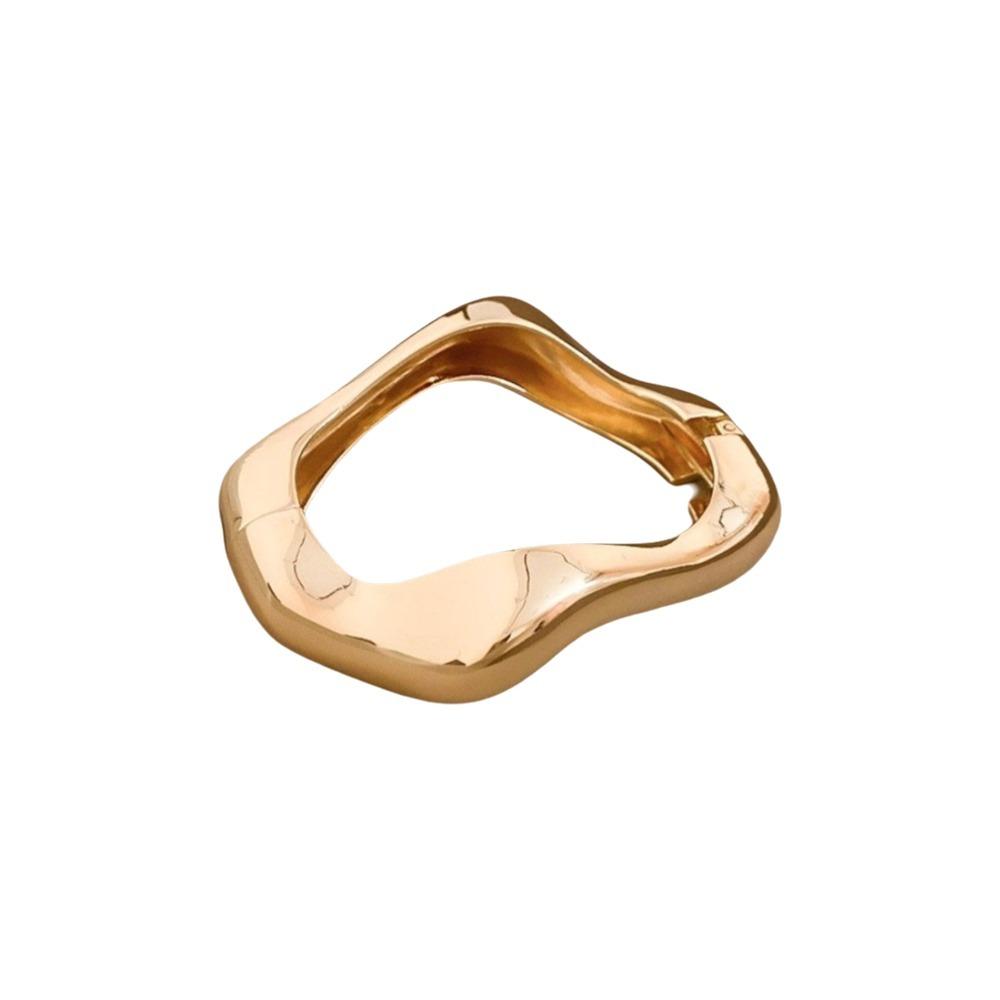 Zinc Zinc Zinc Alloy Metal Bracelet Geometry Wide Side Bangle Retro Open Bangle  Gift