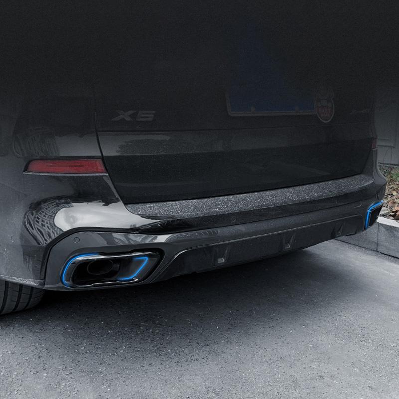 Декоративная рамка для автомобильного глушителя, крышка выхлопной трубы для BMW X5 G05 X6 G06 X7 G07 2019-2024 Аксессуары