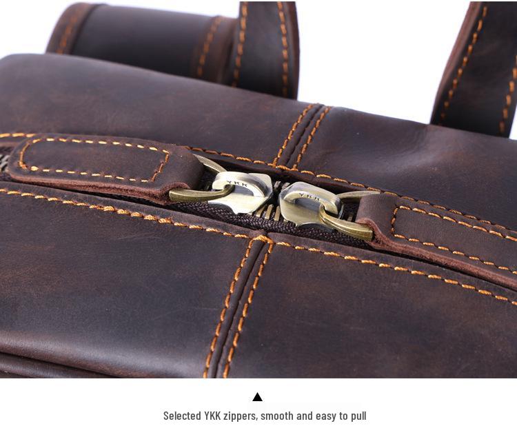 Ретро мужской рюкзак для ноутбука из натуральной коровьей кожи Sivok