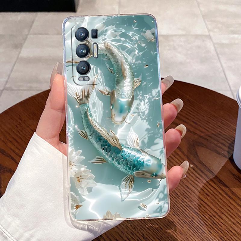 Чехол для OPPO Find X3 Neo Прозрачная крышка Роскошный Милый Кролик Любовь Смешной Силиконовый Мягкий ТПУ Задние Чехлы Для OPPO Find X3 Lite Чехол для Телефона