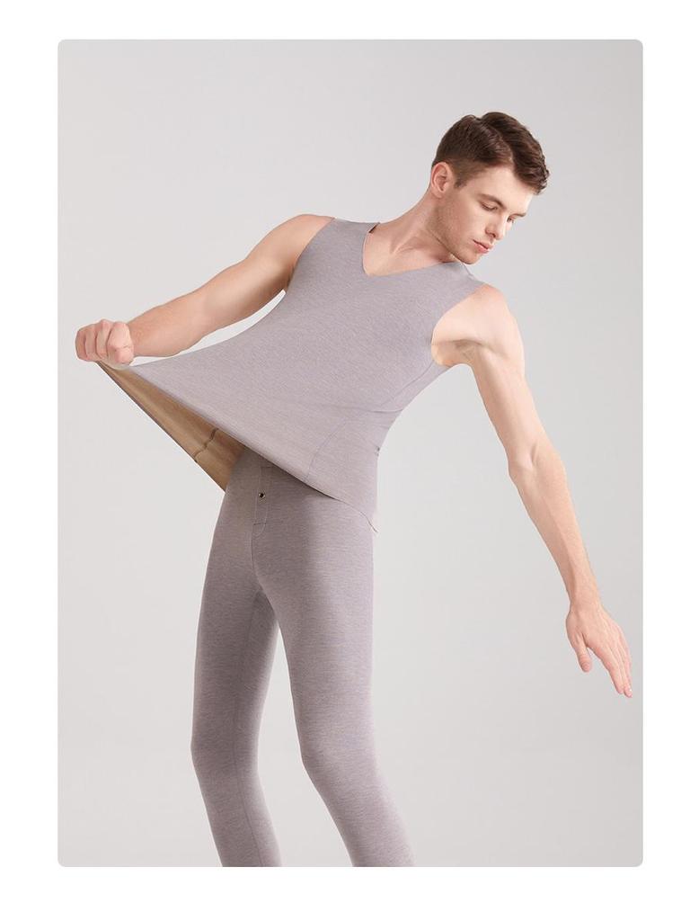 Бесшовный мужской антибактериальный бархатный теплый жилет класса А