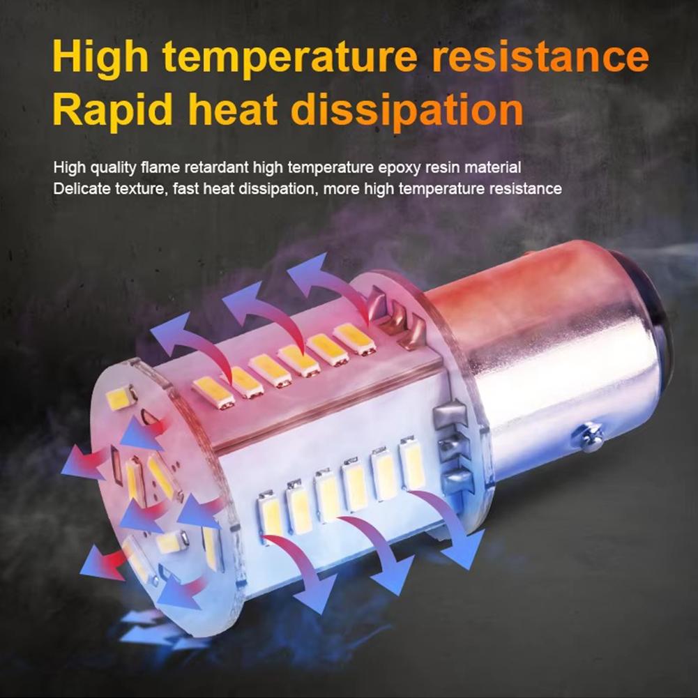 1 шт. Задний фонарь для мотоцикла, 12 В, высокая яркость, стоп-сигналы, BAY15D, светодиодные 30SMD, плавный стробоскоп, вспышка, стоп-сигнал для мотоцикла
