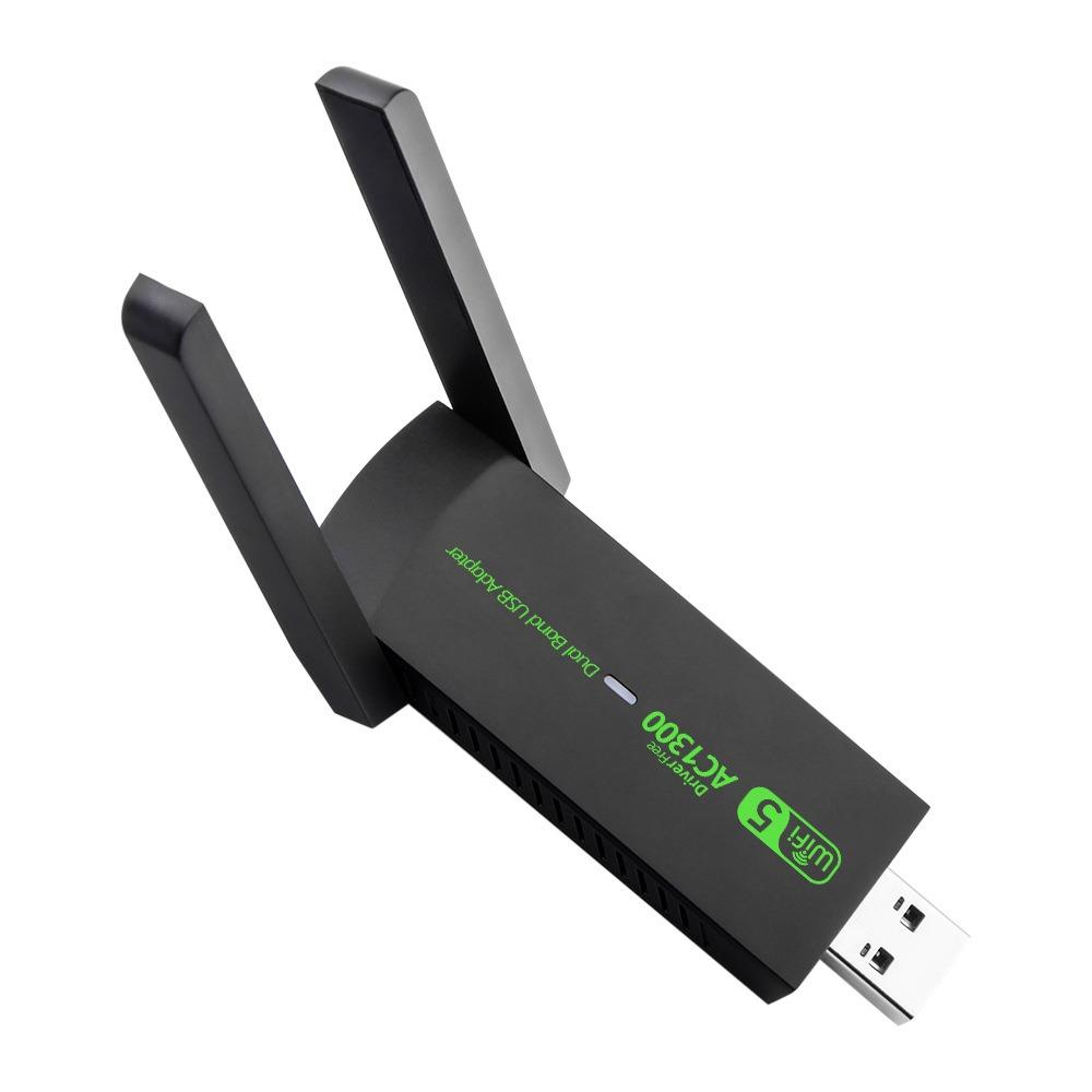 USB Сетевая карта Двухдиапазонная 2.4 ГГц/5 ГГц Беспроводной приемник-передатчик Для настольного ПК, ноутбука