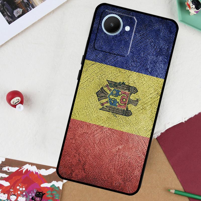 Чехол для Realme GT 6T 6 5 GT 7 Pro C61 C55 C53 C51 C21Y C25S C67 C75 10 11 12 13 14 Pro Plus с флагом Молдовы и молдаванами