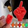 Luminous Valve Caps Middle Finger Style Tire Valve Dust Caps Dustproof Tire Cap Fluorescent Night Glowing Valve Stem Caps Decors