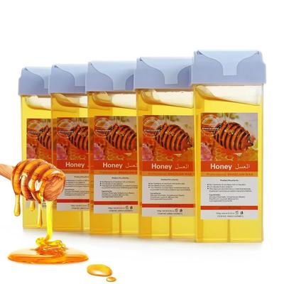 Медовый воск с алоэ вера в картридже с роликом для безболезненной депиляции бикини и тела. Совместим с воскоплавами.