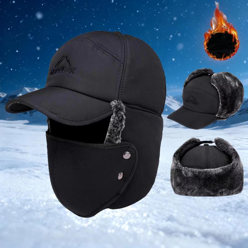 2025 Велосипедная шапка Зимняя теплая шапка Утолщенная маска Мотоциклетная Утолщенная теплая хлопковая шапка Ветрозащитная Лыжная для занятий спортом на открытом воздухе Рыбацкая