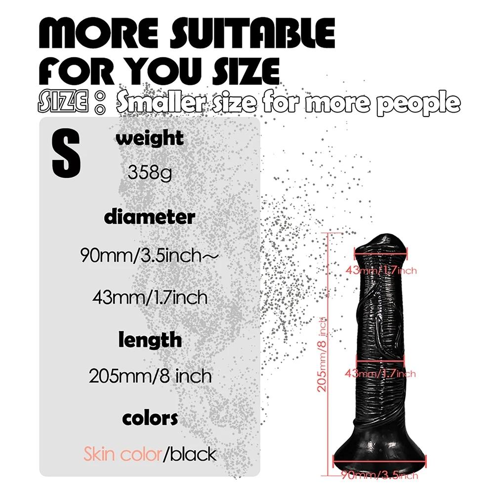 Лошадь фаллоимитатор Анальная пробка Мягкий пенис Анальный расширитель с присоской Фаллос Анальная пробка Стимулирует влагалище Анус Член Секс-игрушки