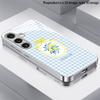 Чехол-книжка с лимонным клетчатым узором 2D для Samsung S26 S25 S24 S23 S22 S21 S20 A56 A36 A16 - Гальванизированный стеклянный защитный чехол