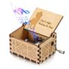 Wife Wooden Birthday Presents Valentines Day Gift Hand-Cranked Music Box Engraving Vintage