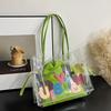 Stylish Large Capacity Jelly Tote Bag For Women In Trendy Colors Ideal For Casual Summer Outings