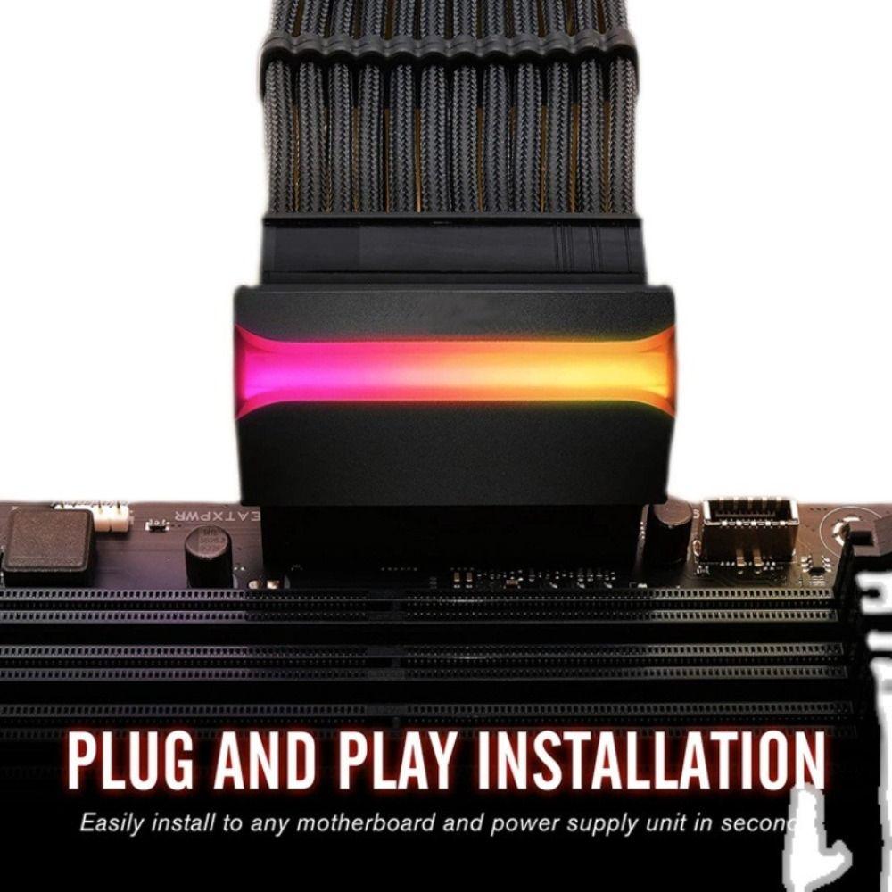 Modular ATX 24 Pin to 90 Degree Mainboard Motherboard Power Supply Cable  Desktop