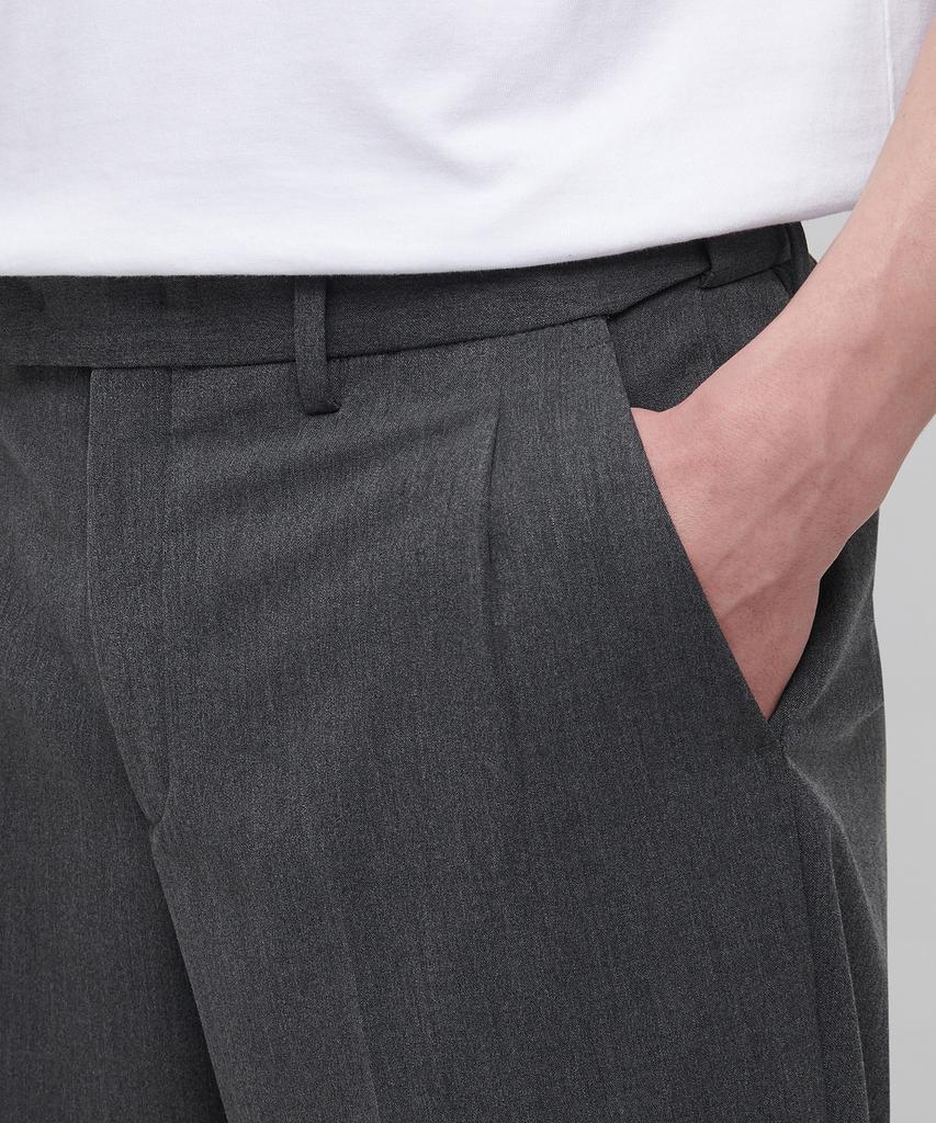 MUSINSA STANDARD Lightweight Wide Hidden Banding Crop Slacks [Medium Gray]