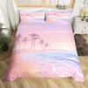 Ocean Duvet Cover Summer Beach Decor Hawaiian Vacation Style Bedding Set Tropical Nature Sea Theme Palm Trees Comforter Covers