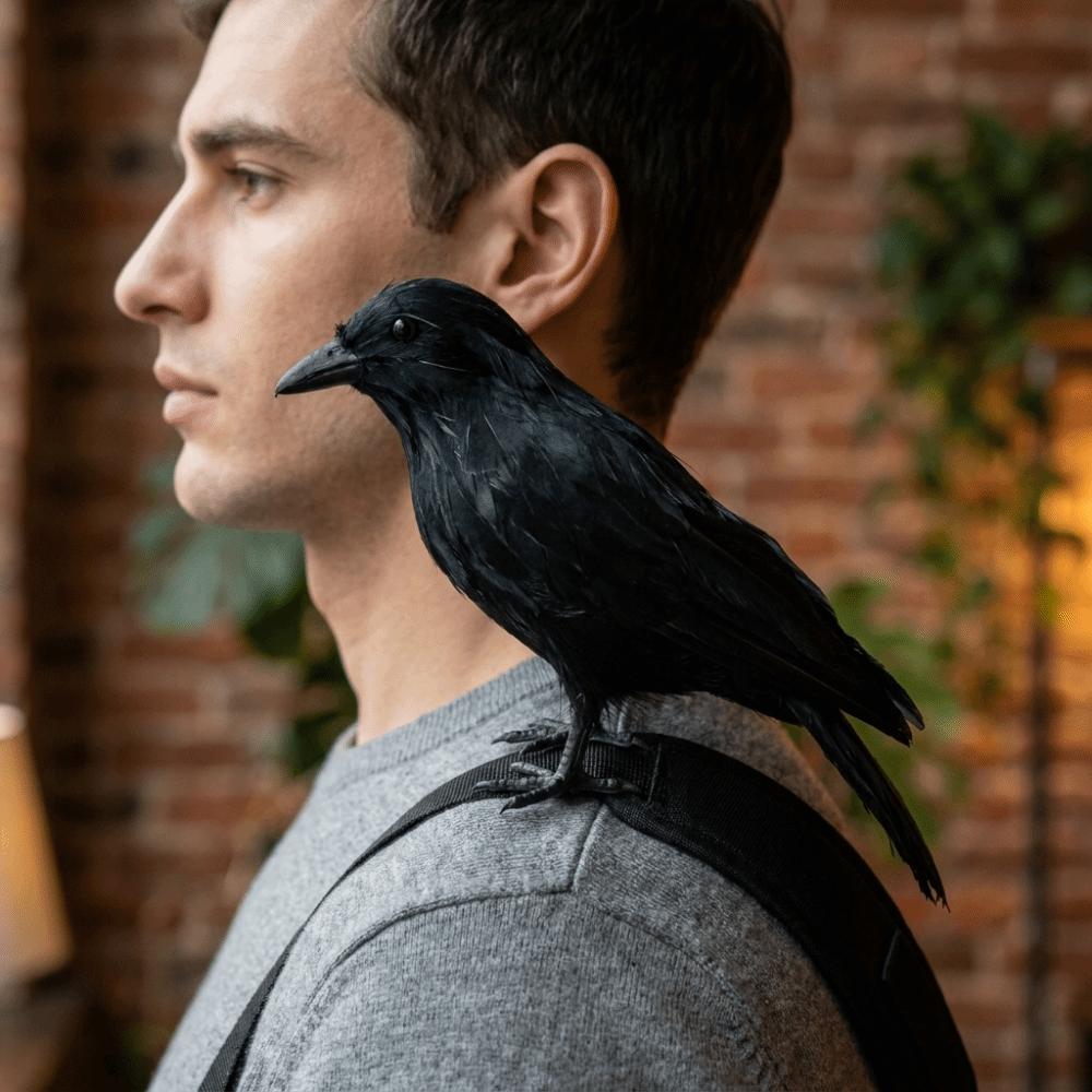 Realistic Lifelike Crow with Shoulder Strap Cosplay Costume Cosplay Costume
