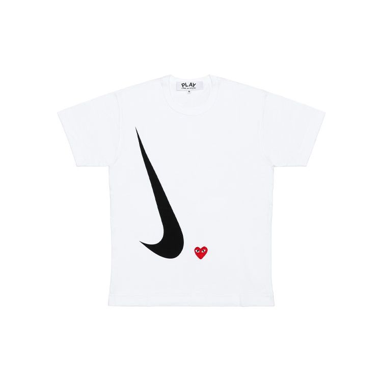 Nike Женская футболка X Comme Des Garçons PLAY Белый Женские топы AE-T401-051-051