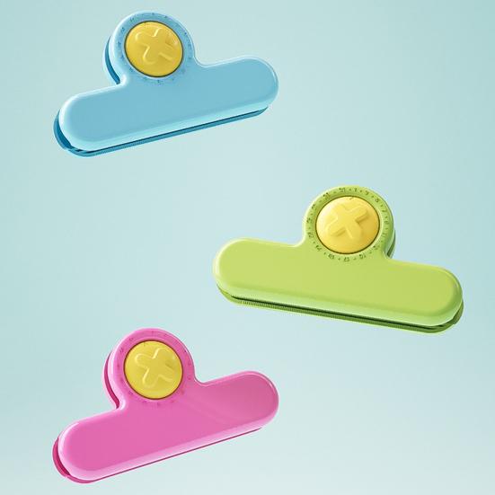 2Pcs Magnetic Bag Clips for Food Storage, Airtight Chip Clips, Sealing Clips for Snacks Coffee Powder, Fridge Magnet Organizer