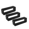 1Pc Silicone Black Loop DIY Hoop Retainer Watch Strap Band Keeper Holder Ring 16-22mm