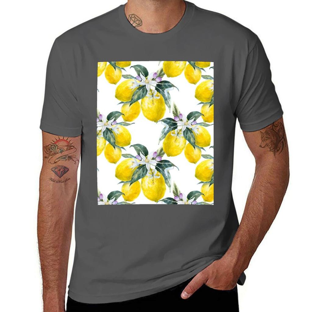 French Citron (Lemon) Design A Fresh Lemon Scented Print Popular On The Mediterranean Tshirt Casual Everyday Wear Tshirt