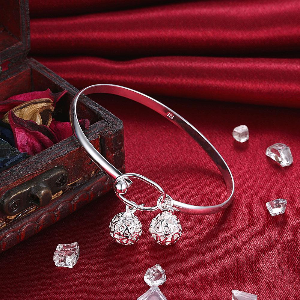 Модный популярный браслет с покрытием из 925 пробы, браслет с шариком, браслет