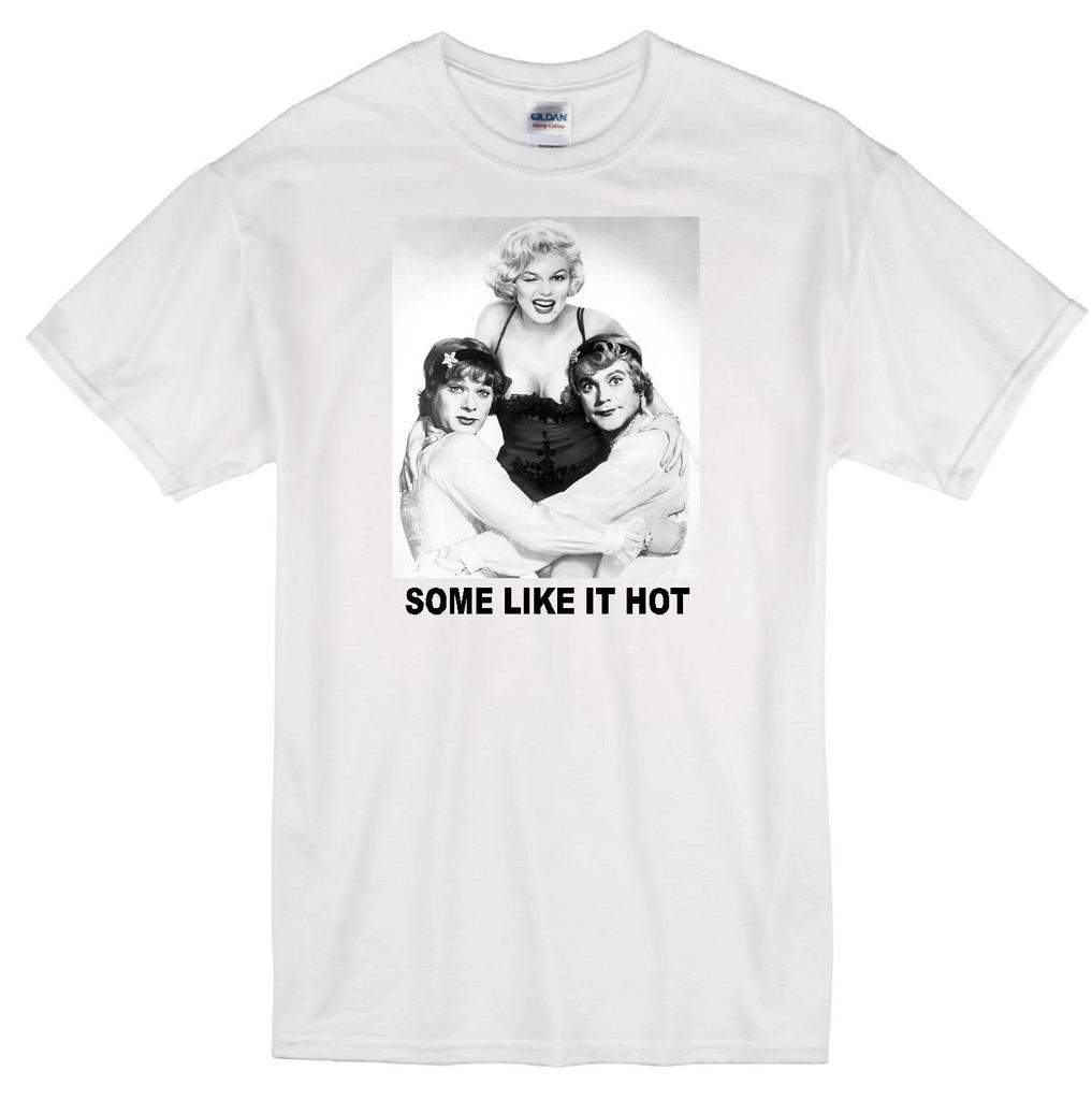 SOME LIKE IT HOT MARILYN MONROE TONY CURTIS JACK LEMMON 1959 MOVIE WHITE T-shirt Tops Tees Unisex