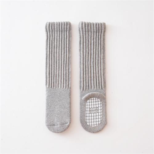 0-4 года Осень Зима Толстые Теплые Гольфы до колена Для Девочек Мальчиков Модные Простые Противоскользящие Носки для пола Детские Аксессуары для одежды