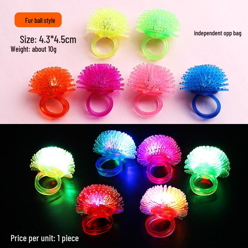 Glow Strawberry Ring LED Light Flashing Soft Rubber Toy