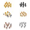 50-100pcs/lot 4 6 8 10 12 Mm Loose Seed CCB Spacer Beads Gold Color Large Hole For DIY Jewelry Making Accessories Wholesale