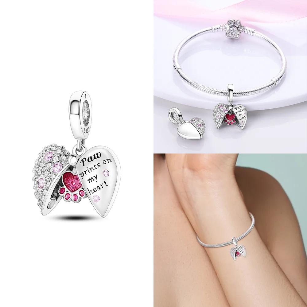 Милые Прекрасные Духи Бабочки Девочка Подвеска Оригинальные Розовые Шармы Шармы Бусины Подходят для Браслета Подвеска Для Женщин Ювелирный Подарок