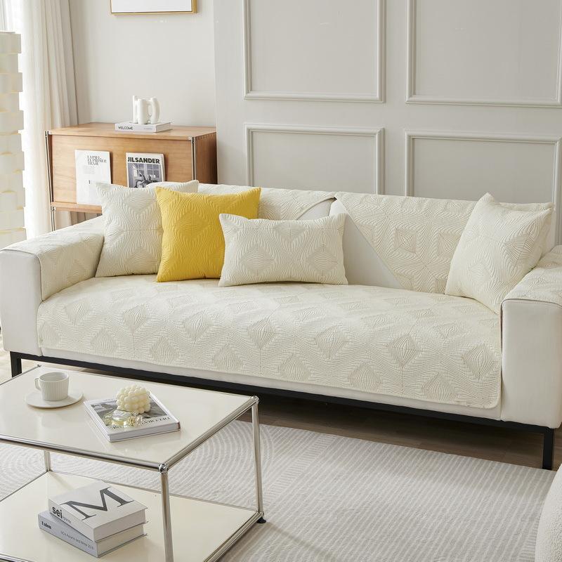 Подушка для дивана Nordic Simple Solid Color Four Seasons из чистого хлопка, нескользящая подушка для сиденья из хлопка, универсальный современный чехол для дивана