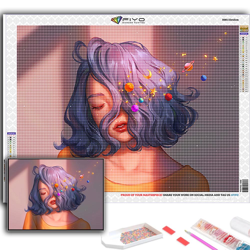 Полный 5D Diy Алмазная картина Мультфильм девушка Аватар 5D Алмазная картина