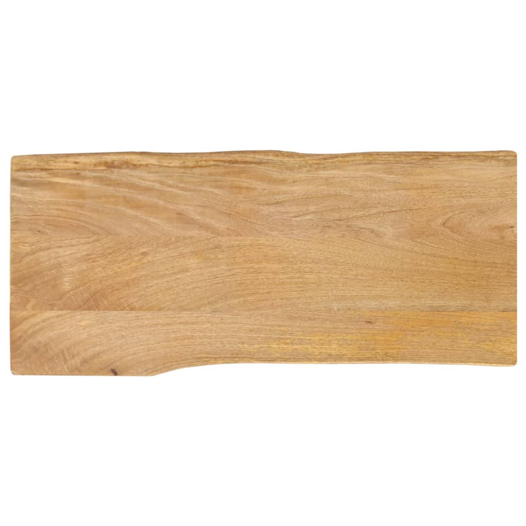 Solid Mango Wood Table Top with Natural Edge 80 x 40 x 2.5 cm