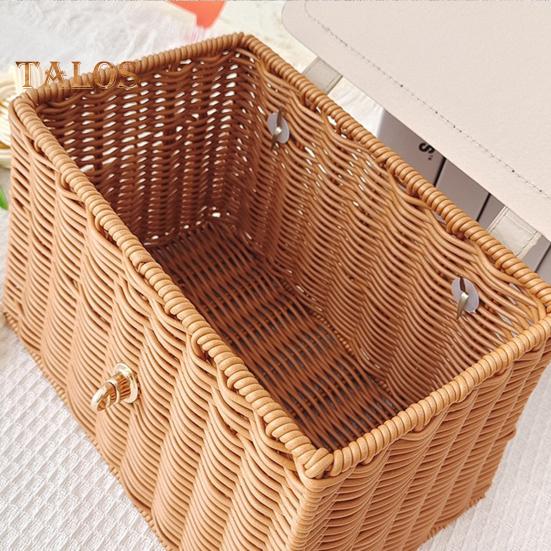 Подарочная корзина с застежкой-качалкой, плетеная корзина из искусственного ротанга с ручкой, корзина для хранения подарков на вечеринку, шоколад, конфеты, свадьба, день рождения