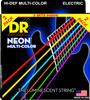 DR Strings NEON Multicolor Coated Electric Guitar Strings, .010-.046, NMCE-2/10