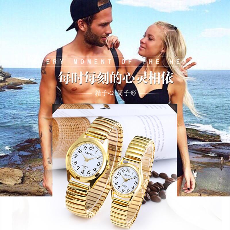 Trendy Unisex Fashion Watch New Quartz Couple Casual Watches Elastic Large Dial