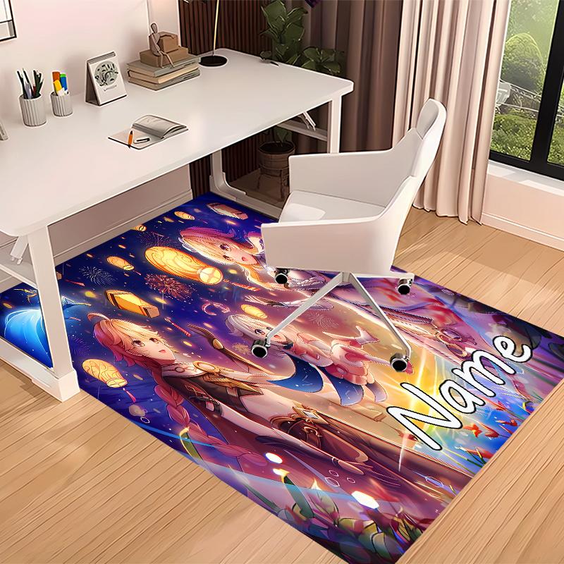 Custom personalization Genshin Impact characters Print Area Rug - Soft, Washable Non-Slip Indoor Mat,Living Room,Home&Office Decorative Rug