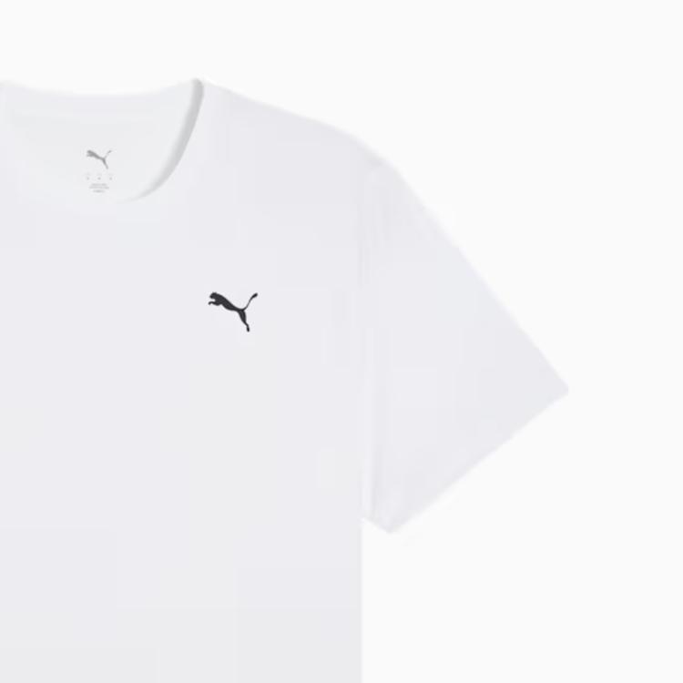 PUMA T Shirts Men's PUMA White Crew Neck Moderate Straight Fit 527155-02