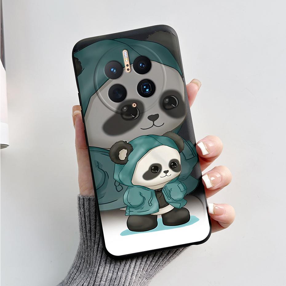 Чехлы для телефона Huawei Mate 50 Pro Милый Кролик Панды Чехол Для Huawei Mate50 Pro Mate 50Pro Мягкий Силиконовый Ударопрочный Задний Чехол
