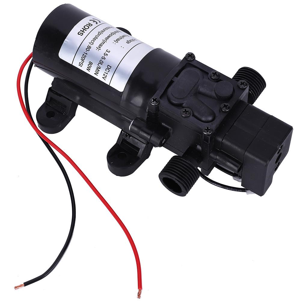 Мини-интеллектуальный мембранный насос для очистителя воды DC12V FL3210-80W Выходное отверстие с резьбой 1/2 дюйма