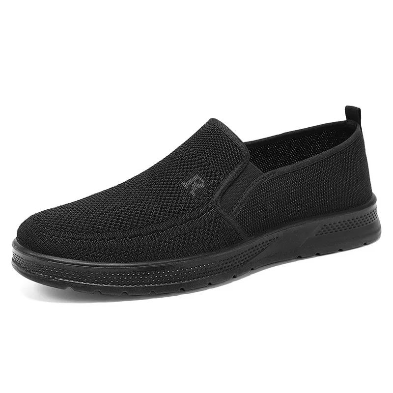 Лето 2024 года, новые легкие и удобные мужские туфли One Step Shoes Old Beijing Resting Cloth Shoes Men's Style