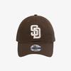 Кепка-бейсболка New Era San Diego Padres, базовый тон, без структуры, цвет Шоколад 15216767