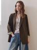 Maxza Logo Lettering Back Slit Roll-Up One-Button Single Jacket