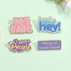 Lacquered English Alphabet Enamel Brooch Zinc Zinc Alloy Metal Badge Cartoon Punk Pins  Daily