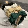 Women High Cranium Satin Fabric Bow Knot Hairbands Female Party Shopping Headpiece Wide Headband Hair Accessories